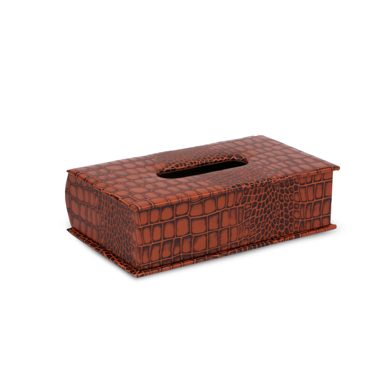 Leather Tissue Box in brown - Leather Talks 