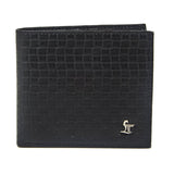 Premium Italian Square Diamond Print Black Wallet - Leather Talks 
