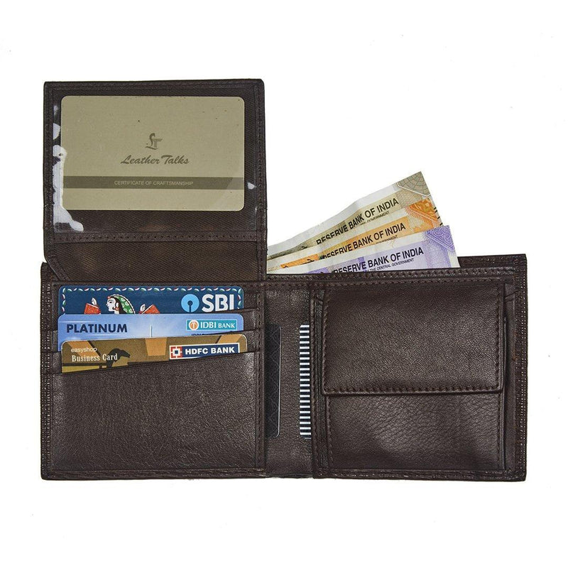 Men's Bifold Crocodile Print Italian Leather Wallet with ID Flap -  Executive Gift Shoppe