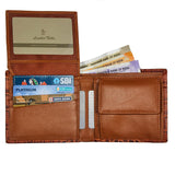 Premium Italian Croco Tan Wallet Belt Set with Wooden Gift Box - Leather Talks 