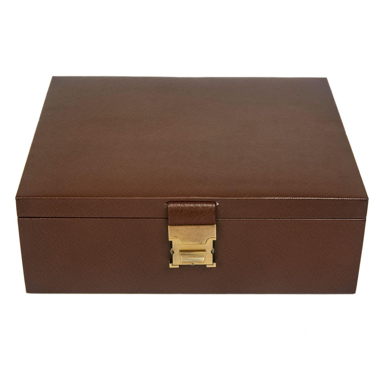 Royce Double Tray Jewellery Box - Leather Talks 