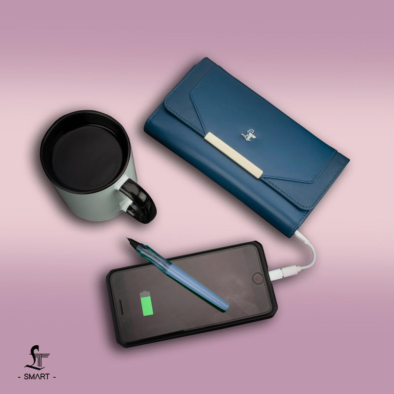 LT Smart Ladies Wallet With (5000 mAh) Power Bank - Leather Talks 